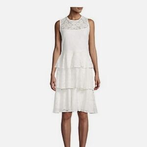 Calvin Klein Ivory Lace Midi Dress (4)